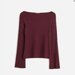 Madewell Burgundy Long Sleeve Top